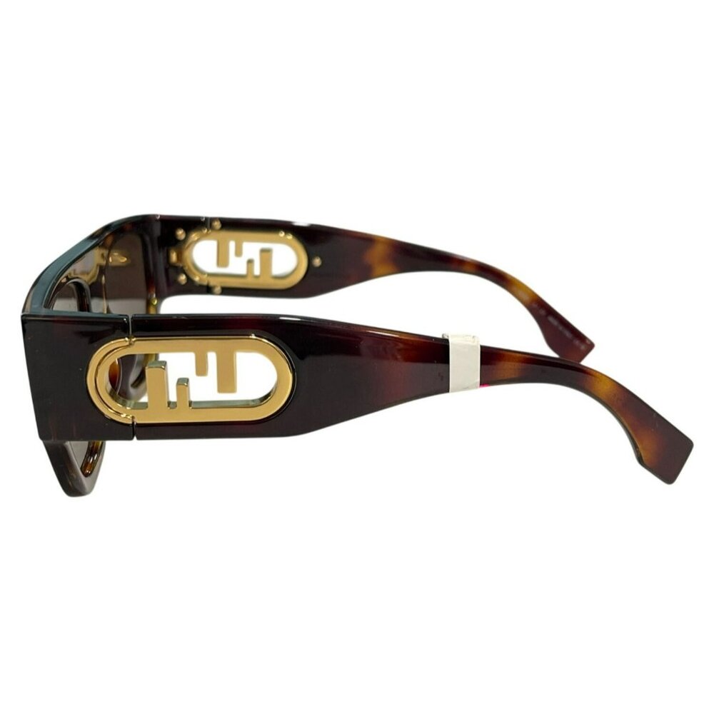 New Fendi Tortoiseshell FF Rectangular Sunglasses… - image 3